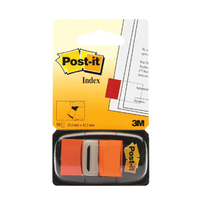 Post-it Indexmarkører 25,4x43,2 oransje