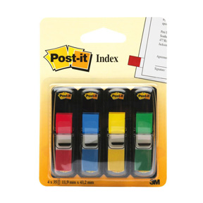 Post-it Indexmarkører 11,9x43,1 ass. farger (4)