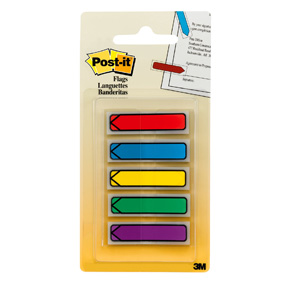 Post-it Indexmarkører 11,9x43,1 "pil" ass. farger (5)