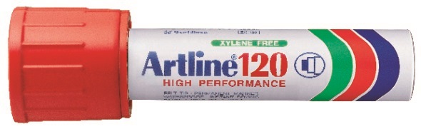 Artline 120 Permanent Merkepenn 20.0 rød