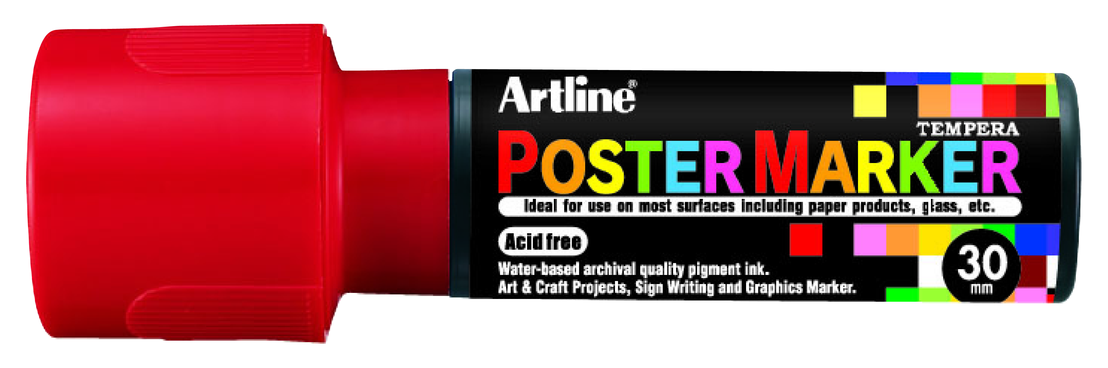 Artline EPP-30 PosterMarker 30mm merkepenn Rød