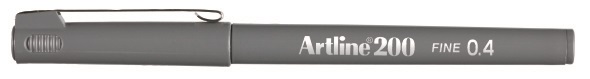 Fineliner Artline 200 Fine 0.4 grå