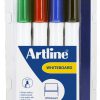 Artline Whiteboardpenn Supreme Sett med 4 farger