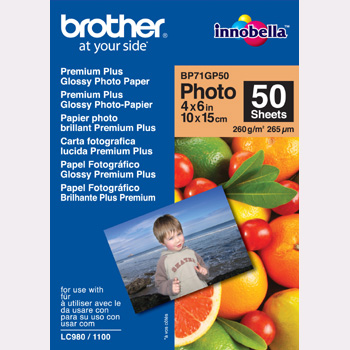 Brother Glossy Ink-jet Fotopapir 10x15, 260g (50)