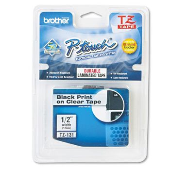 Brother TZe tape 12mmx8m black/clear