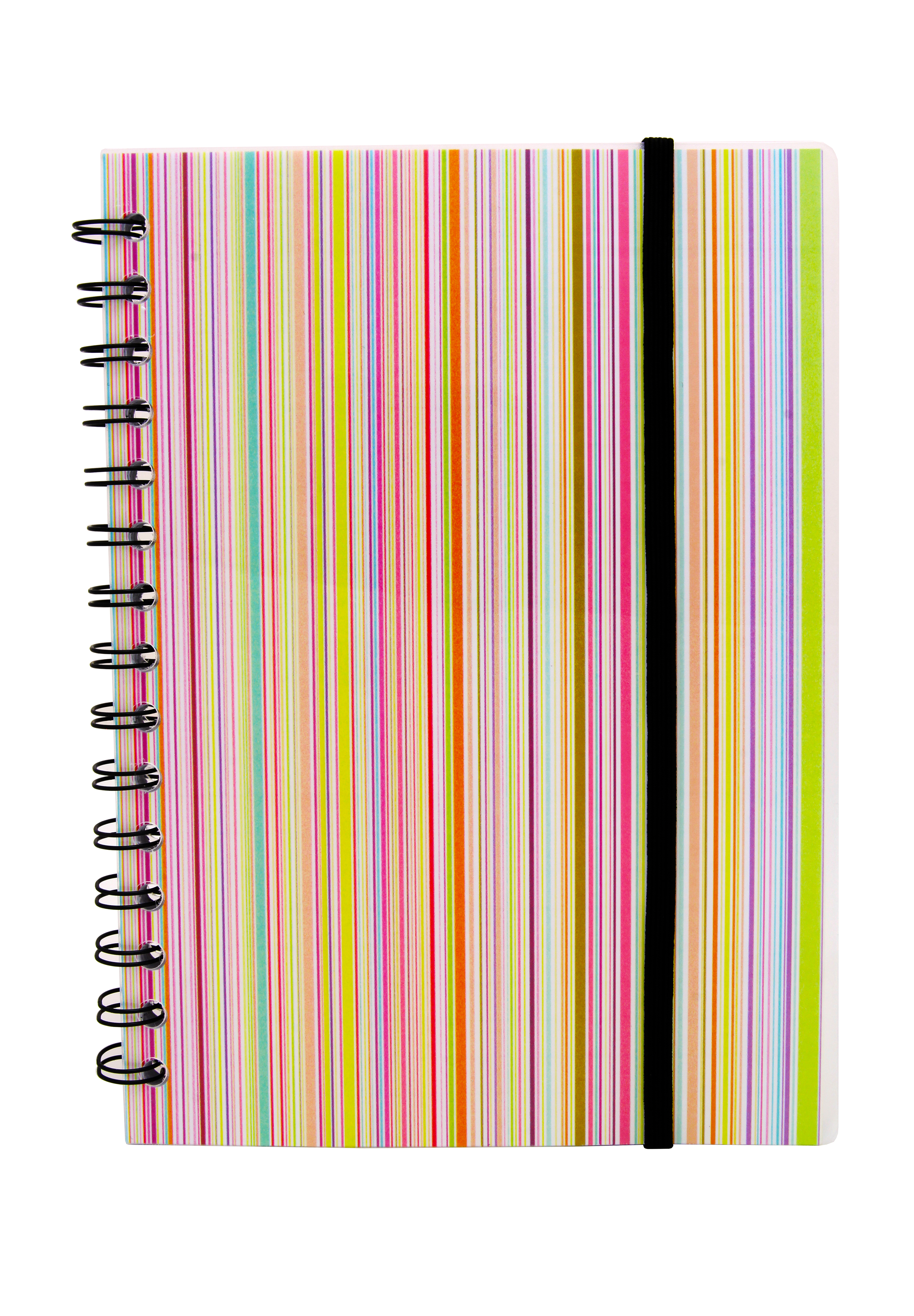 Büngers Notatbok A5 PP med strikk Rainbow