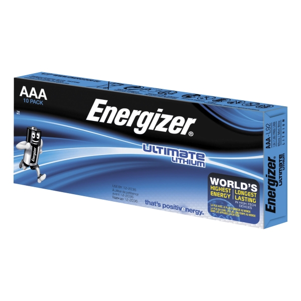 Energizer Lithium AAA/L92 Batterier (10-pk)