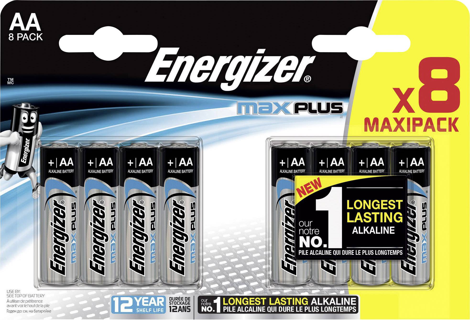 Energizer Batterier Max Plus AA/E91 (8-pk)
