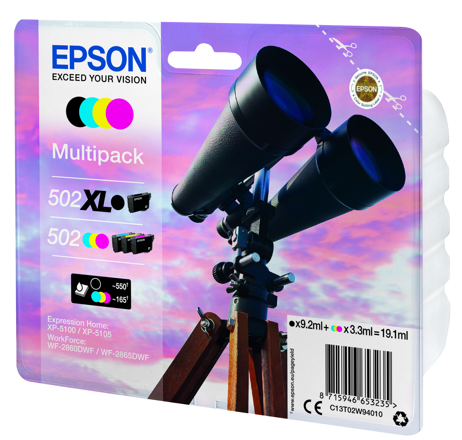 T502 Multipack 4-colours XL Ink