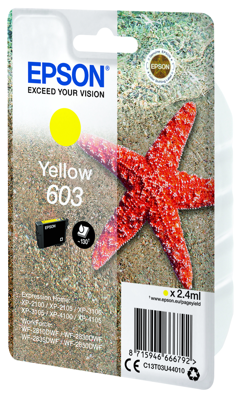 T03U Yellow 603 Ink Cartridge