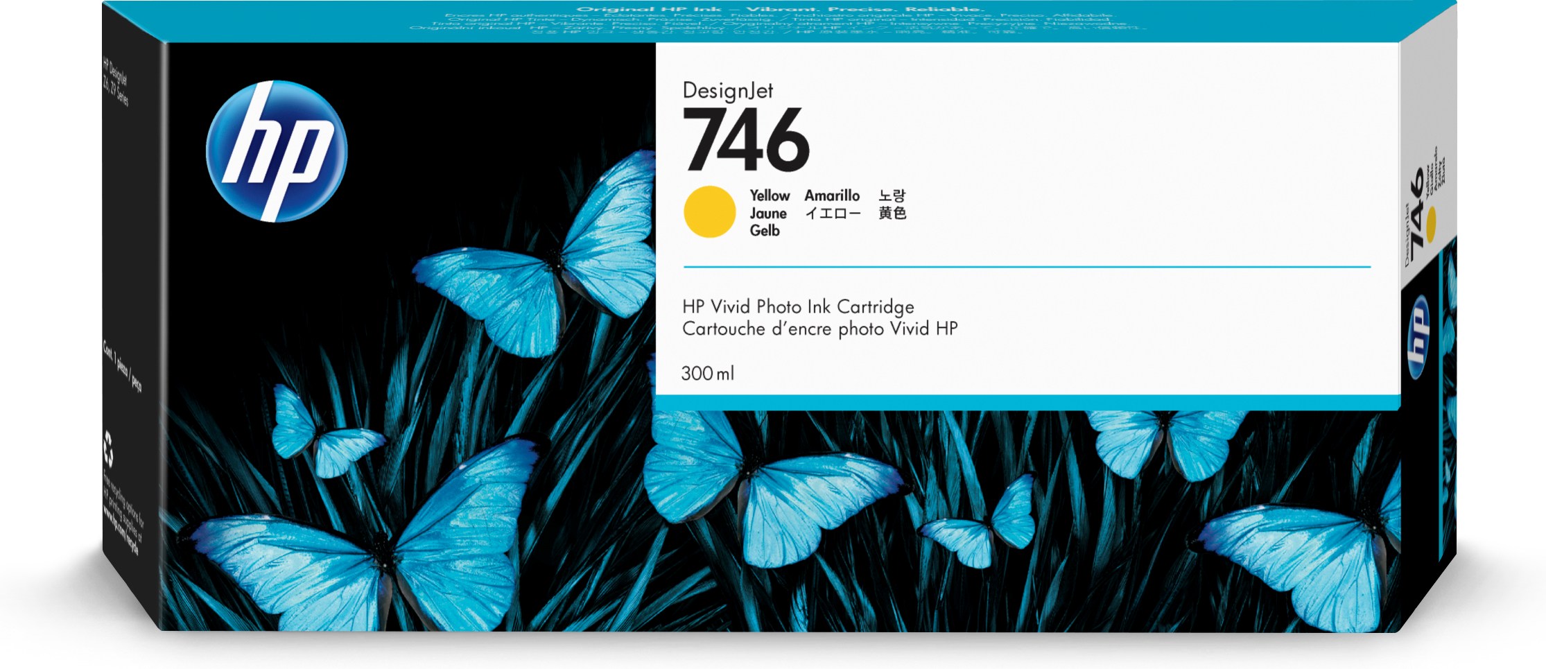 HP No746 300 ml. Yellow DesignJet Ink Cartridge