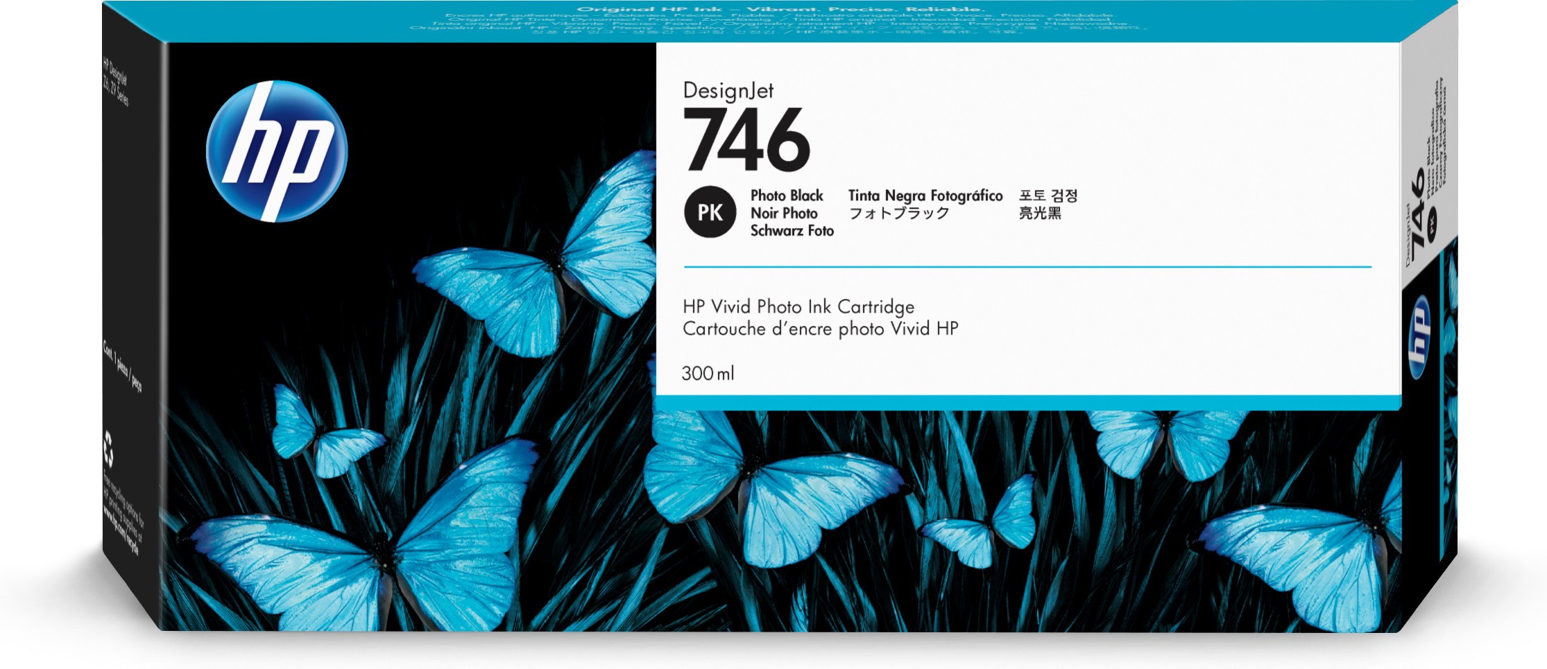 HP No746 300 ml. Photo Black DesignJet Ink Cartridge