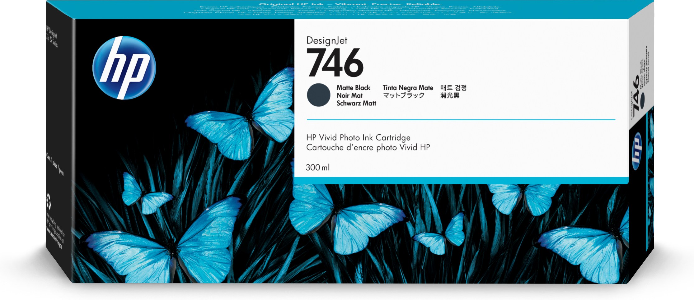 HP No746 300 ml. Matte Black DesignJet Ink Cartridge