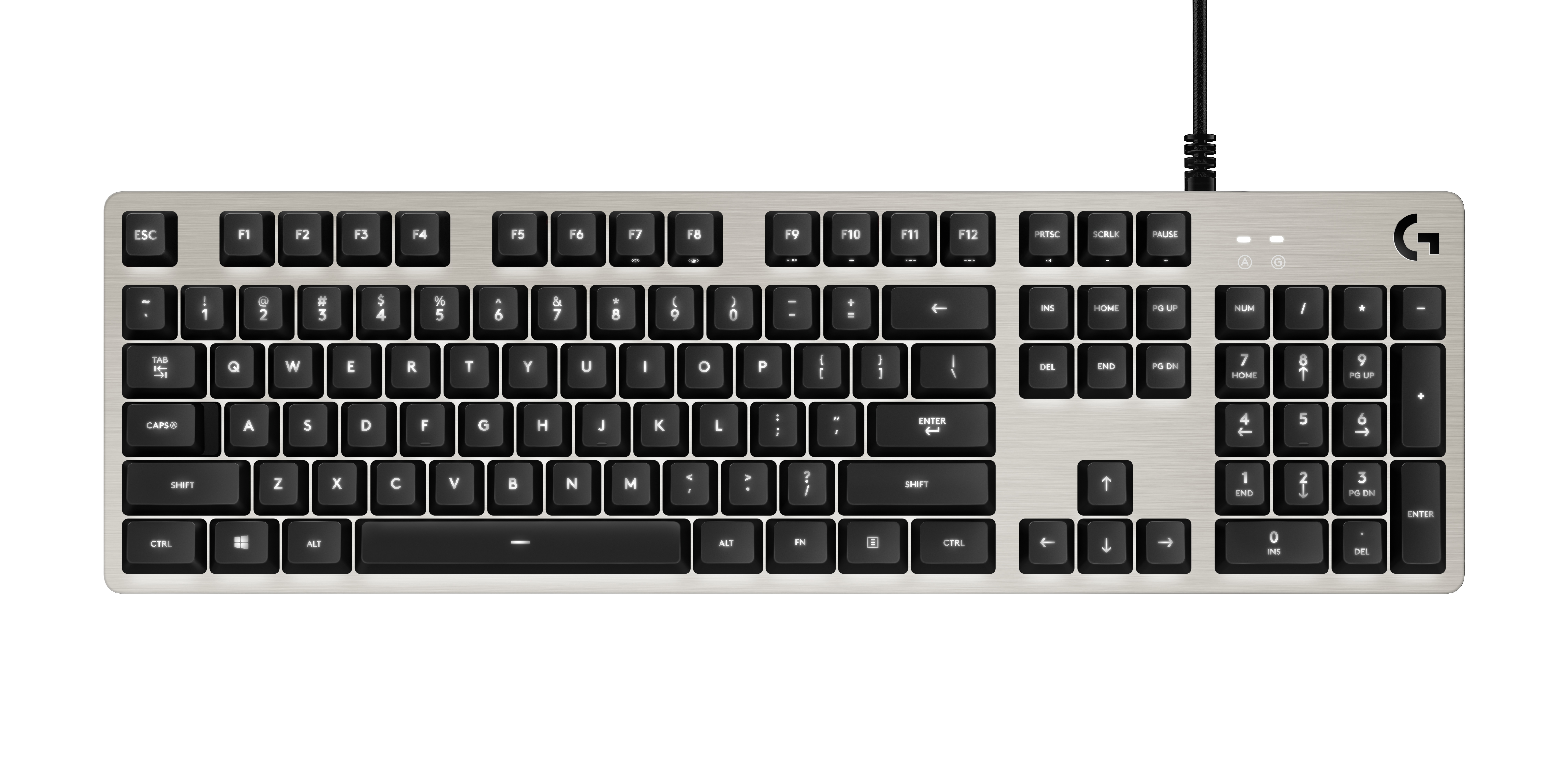 G413 Gaming Keyboard, Silver (Nordic)