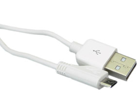 MicroUSB Sync/Charge Cable, White (3m)