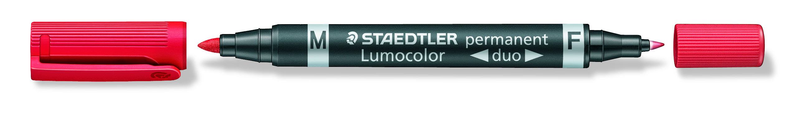 STAEDTLER Merkepenn Lumocolor DUO Perm. 0,6-1,5mm rød