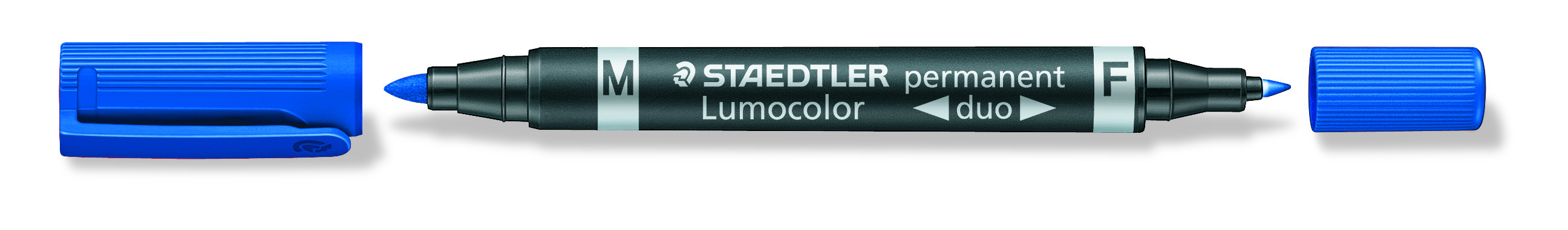 STAEDTLER Merkepenn Lumocolor DUO Perm. 0,6-1,5mm blå