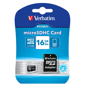 Verbatim Micro SDHC Minnekort 16GB Class 10 m/adapter